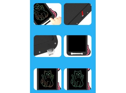 Sparkys Dětská mazací kreslící tabule 26,7 cm - kočka, barevné kreslení