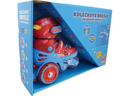 Sparkys Dětské svítící kolečkové brusle - Červené (vel. 26-30)