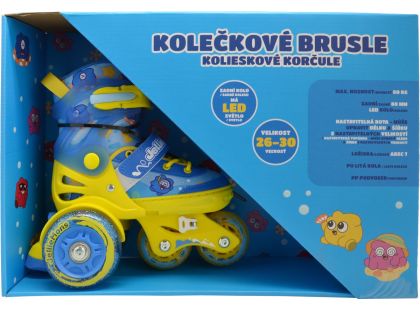 Sparkys Dětské svítící kolečkové brusle - Modré (vel. 26-30)