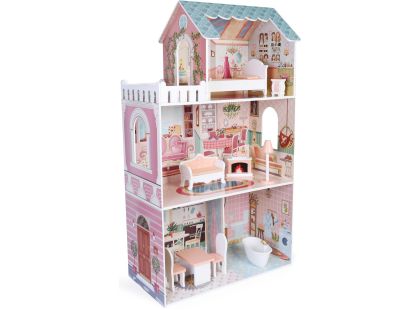 Sparkys Dřevěný dům pro panenky Leia s 10 doplňky