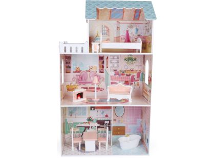 Sparkys Dřevěný dům pro panenky Leia s 10 doplňky