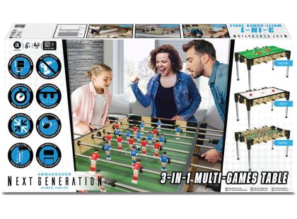 Sparkys Herní stůl 3v1 - hokej, fotbal, kulečník 122 cm