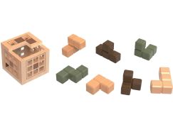 Sparkys Hlavolam - Kostka v kleci dřevěný hlavolam