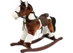 Sparkys Houpací kůň hnědobílý - výška sedátka 46 cm, zvukové efekty koně, pohyblivá tlama a ocas