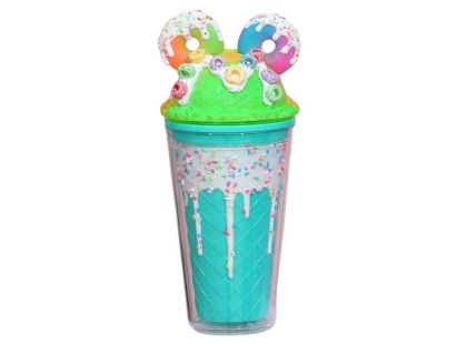 Sparkys Kelímek s víčkem a brčkem Donuts 480ml modrý