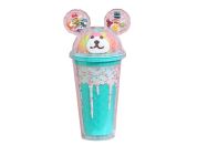 Sparkys Kelímek s víčkem a brčkem Medvídek 480ml modrý