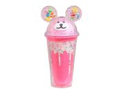 Sparkys Kelímek s víčkem a brčkem Medvídek 480ml růžový