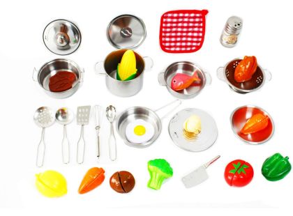 Sparkys Kovová sada nádobí s příslušenstvím 30 ks