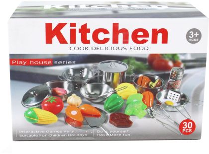 Sparkys Kovová sada nádobí s příslušenstvím 30 ks