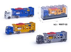 Sparkys Kovový model kamionu s návěsem 1:64 černý tahač