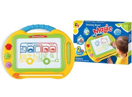 Sparkys Kreslící tabulka kufřík žlutý 2v1 Magic