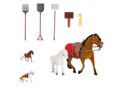 Sparkys Kůň a poník s příslušenstvím 7ks