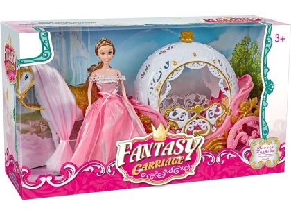 Sparkys Magický kočár růžový s Pegasem a panenkou - světlo, zvuk