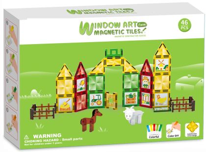 Sparkys Magnetická stavebnice - Farma s malováním 46 ks