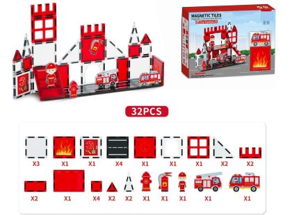 Sparkys Magnetická stavebnice - Hasiči 32 ks