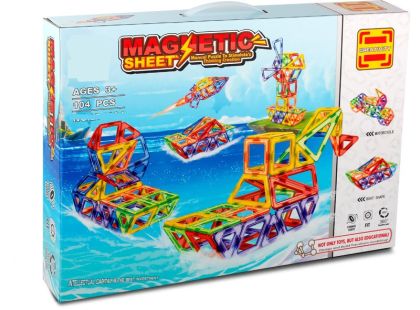 Sparkys Magnetická stavebnice 104 ks- Loď