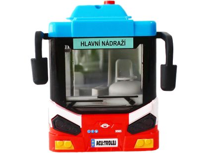 Sparkys Městský autobus na setrvačník s osvětlením a zvukem - červený