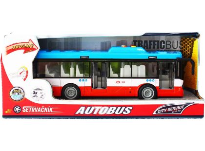 Sparkys Městský autobus na setrvačník s osvětlením a zvukem - červený