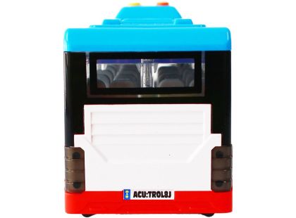 Sparkys Městský trolejbus na setrvačník s osvětlením a zvukem - červený