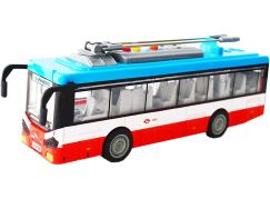 Sparkys Městský trolejbus na setrvačník s osvětlením a zvukem - červený