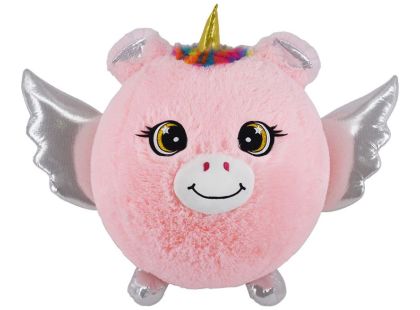 Sparkys Nafukovací plyšový kamarád - Jednorožec růžový 30 cm