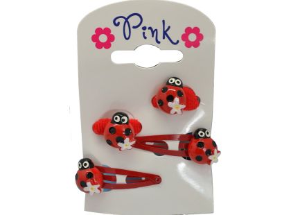 Sparkys PINK - Sada sponky a gumičky do vlasů BERUŠKA