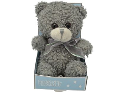 Sparkys PLYŠÁKOV - Medvídek s mašlí 12 cm šedý