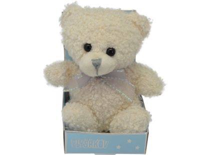 Sparkys PLYŠÁKOV - Medvídek s mašlí 12 cm bílý
