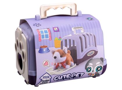 Sparkys Plyšový mazlíček v přepravce - sada 15 ks fialová