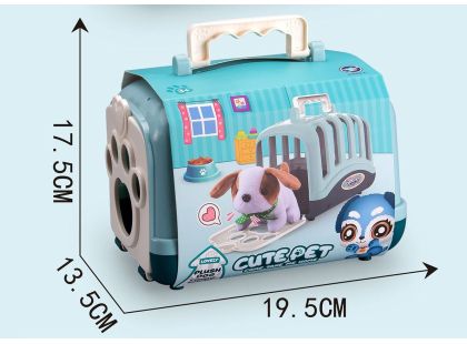 Sparkys Plyšový mazlíček v přepravce - sada 15 ks zelená