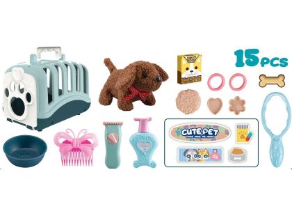 Sparkys Plyšový mazlíček v přepravce - sada 15 ks zelená