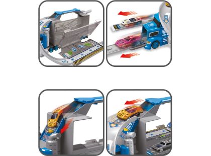 Sparkys Policejní kamion se 4 auty a dopravními značkami