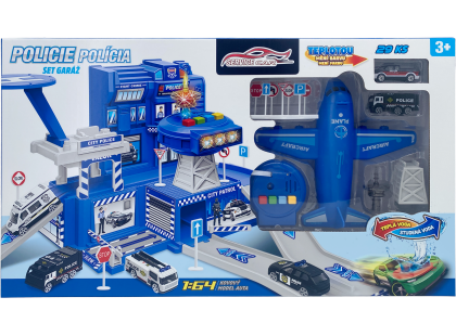 Sparkys Policejní SET garáž s autem měnící barvu