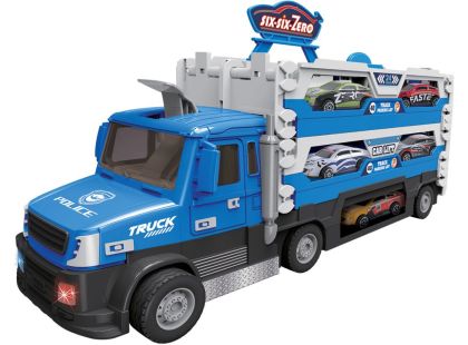 Sparkys Policejní TRUCK 2v1 se světlem a zvukem a 6 auty