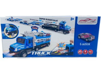 Sparkys Policejní TRUCK 2v1 se světlem a zvukem a 6 auty