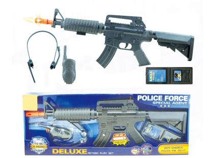 Sparkys POLICIE - Samopal s vysílačkou set 4 ks