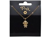 Sparkys Pozlacený řetízek s přívěskem 3D OPIČKA