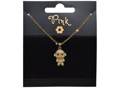 Sparkys Pozlacený řetízek s přívěskem 3D OPIČKA