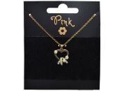 Sparkys Pozlacený řetízek s přívěskem SRDCE a PERLY