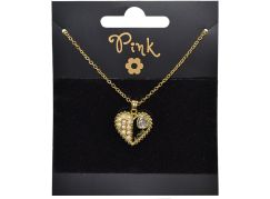 Sparkys Pozlacený řetízek s přívěskem SRDCE LÁSKA s PERLY