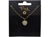 Sparkys Pozlacený řetízek s přívěskem SRDCE V SLUNCI