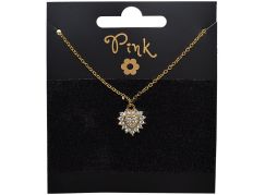 Sparkys Pozlacený řetízek s přívěskem SRDCE V SLUNCI