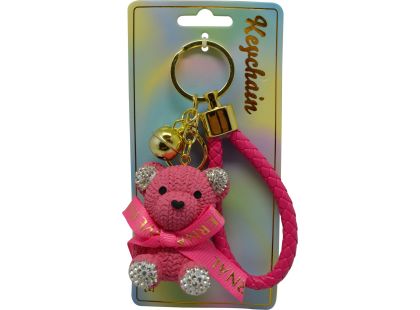 Sparkys Přívěsek na klíče - Růžový medvídek
