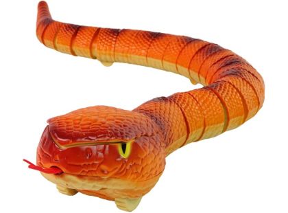 Sparkys RC Had s biomimikry a svítícími očima - oranžový