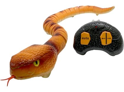 Sparkys RC Had s biomimikry a svítícími očima - oranžový