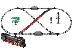 Sparkys SET Elektrická vláčkodráha - Parní lokomotiva s kouřem, světlem a zvukem na baterie