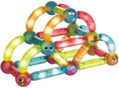 Sparkys Svítící magnetická stavebnice 52 ks