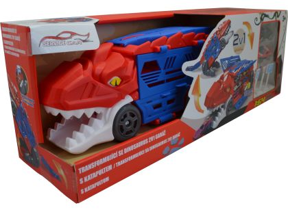 Sparkys Transformující se dinosaurus 2v1 garáž s katapultem