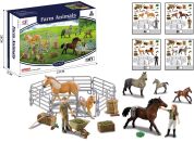Sparkys Zvířátka z farmy - Sada s koňmi a výběhem 4 druhy V1