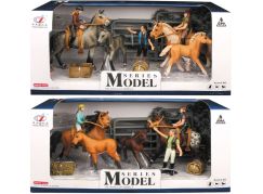 Sparkys Zvířátka z farmy - Set koní s jezdcem a příslušenstvím 2 druhy